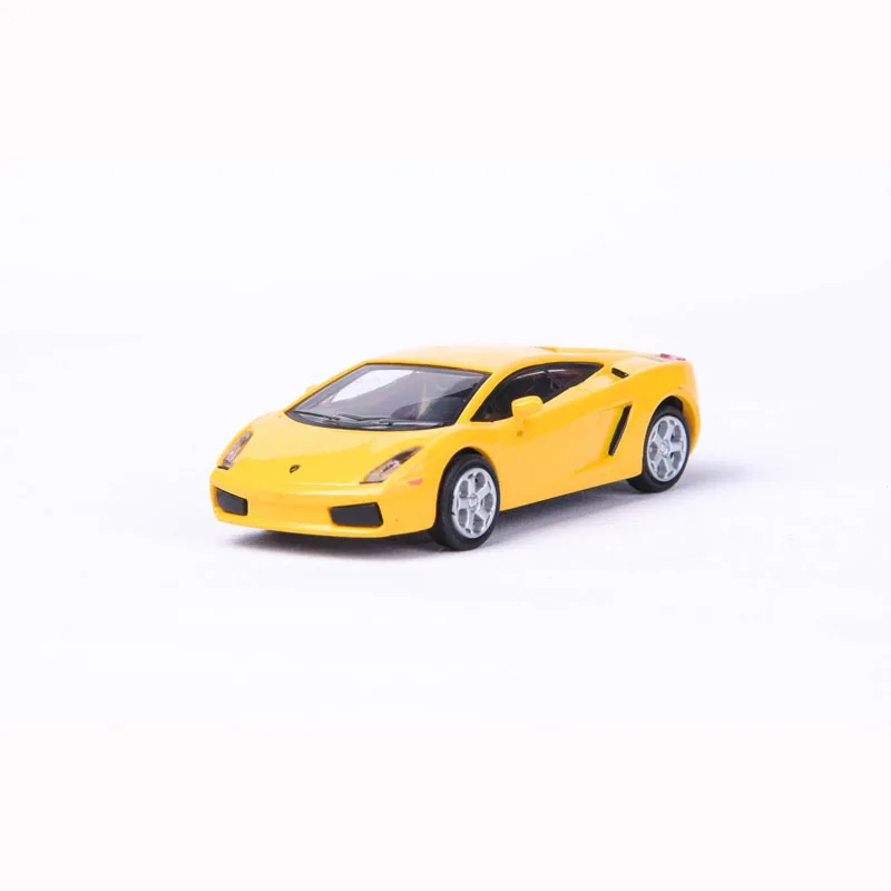 

Желтая модель автомобиля Gallardo из полимерного сплава, масштаб 1:87, масштаб 2004, Классическая Коллекционная статическая демонстрационная модель для взрослых