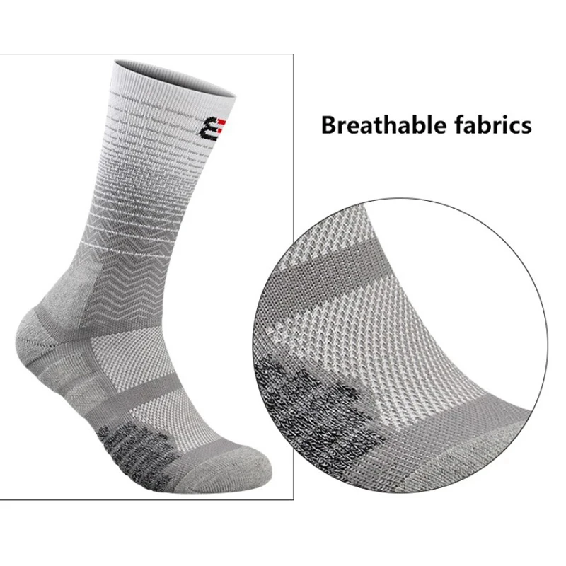 Sport Cycling Basketball Socks Compression Running Man Black Trend Breathable Long Hiking Damping Athletic Professional Big Kids