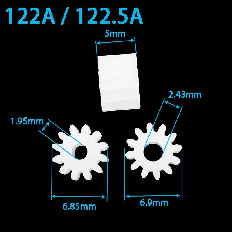 122A 122.5A 0.5M Pinion 12 Tooth POM Plastic Gears DIY Model Toy Fittings Parts