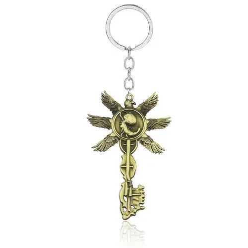 Vintage Six-Winged Unborn Key Pendant Keychain