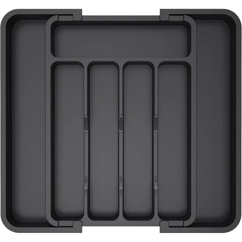 

Кухонный органайзер, поднос, регулируемый органайзер для кладовой, ящик для столовых приборов, вилок, ножей, серебра, расширяемый кухонный ящик