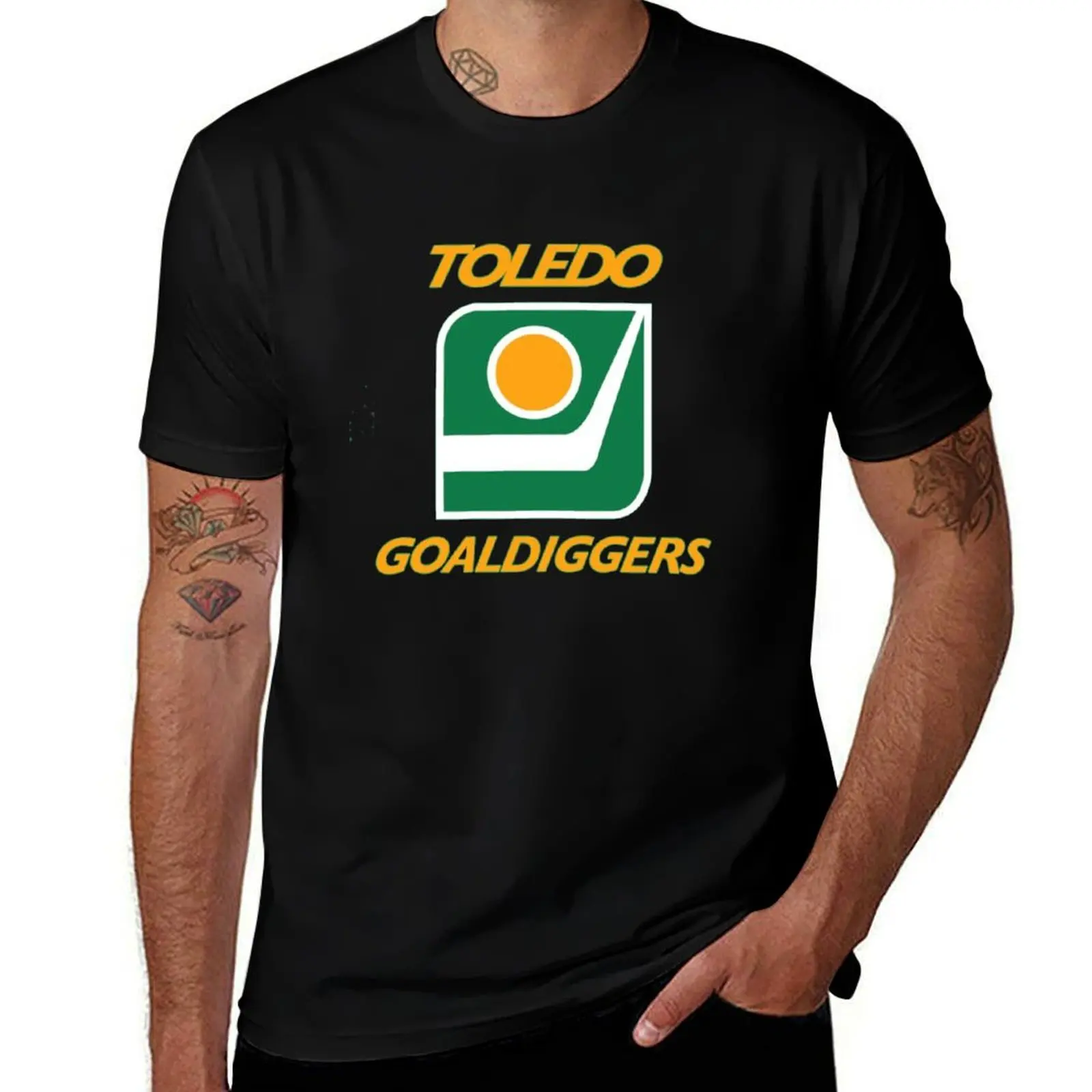 

Toledo Goaldiggers International Hockey League (IHL) Vintage Logo T-Shirt luxury designer plus size men clothing