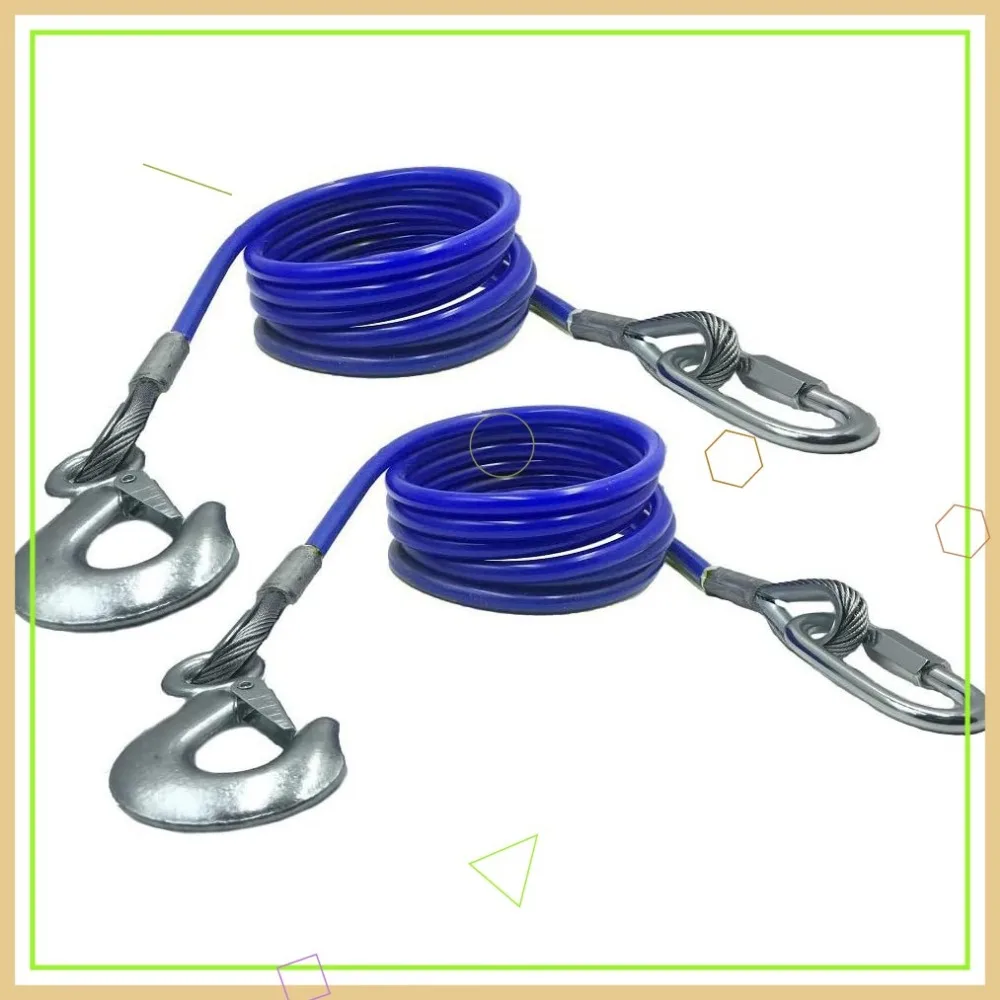 

68-Inch Heavy-Duty Trailer Safety Chains, 12,000 lbs Capacity Pair with Hooks and Quick Links