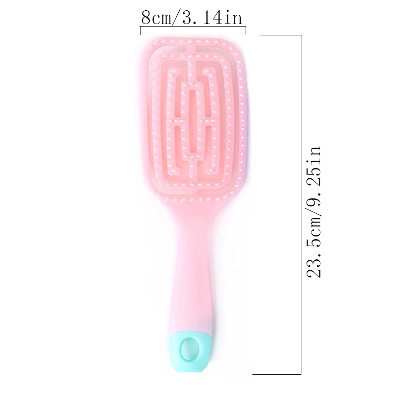 Hollow Massage Comb, Breathable Design Deburring Comb, Soft Massage Anti-Static Styling Brush, Suitable For Wet And Dry Hair