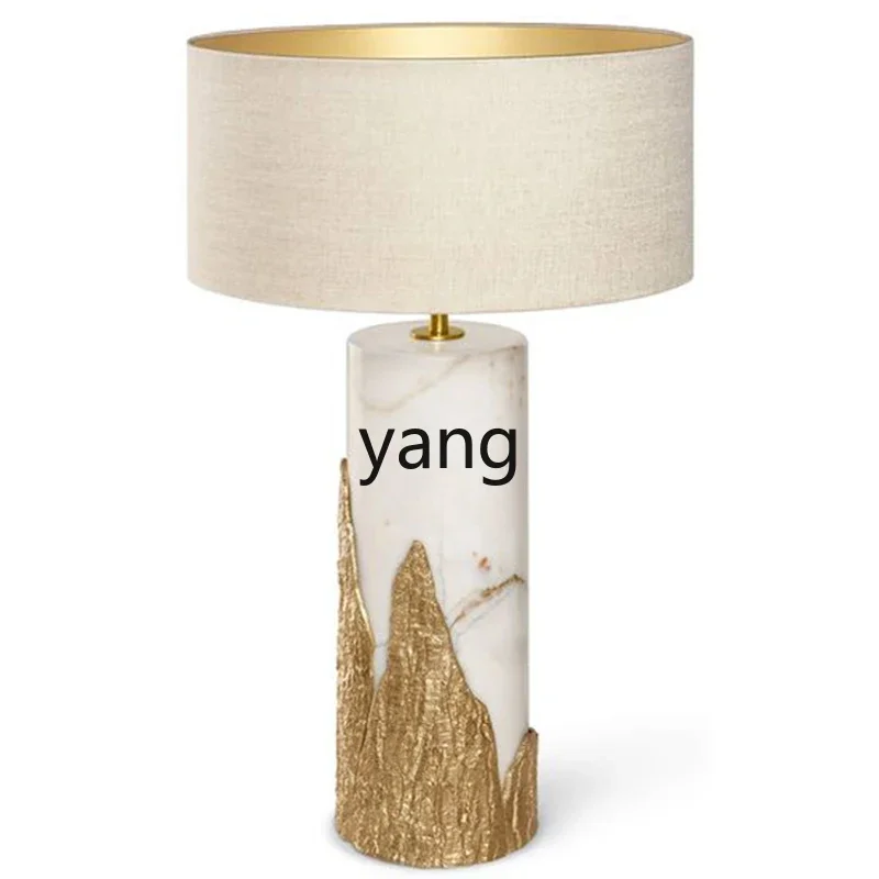 

Yjq Simple and Light Luxury High-Grade Marble Bedside Table Lamp Artistic Living Room Study Decorative Lamp