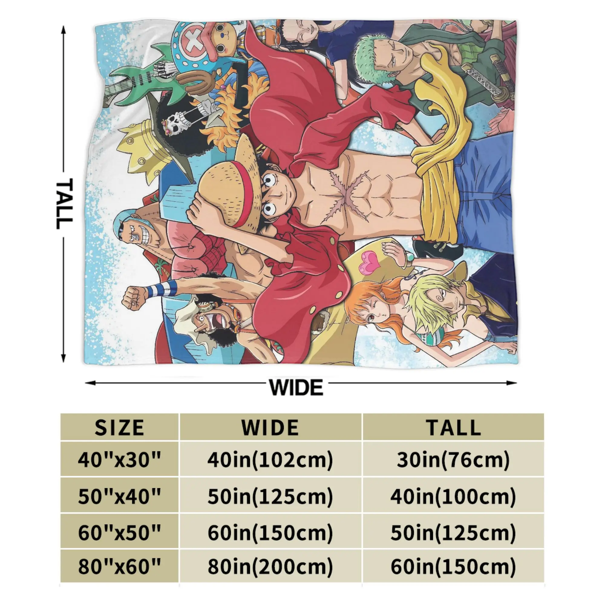بطانية لوفي أنيمي لوفي زورو سانجي بطانية رمي دافئة مبتكرة لمفرش السرير طوال الموسم، #4