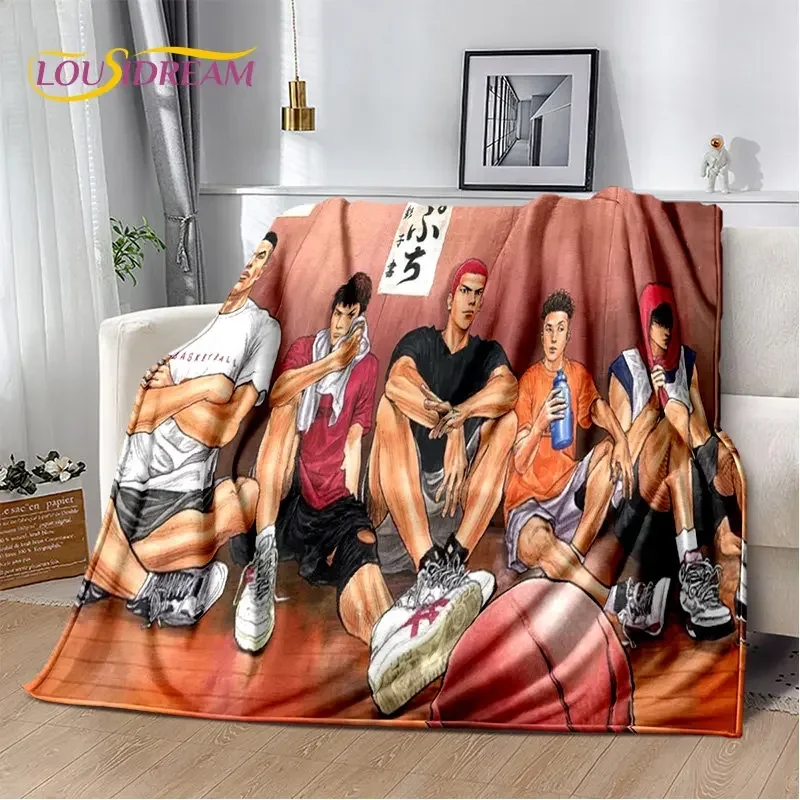 Slam Dunk Cartoon Soft Plush Blanket Flannel Throw Blanket for Living Room Bedroom Bed Sofa Cover Picnic Bettdecke