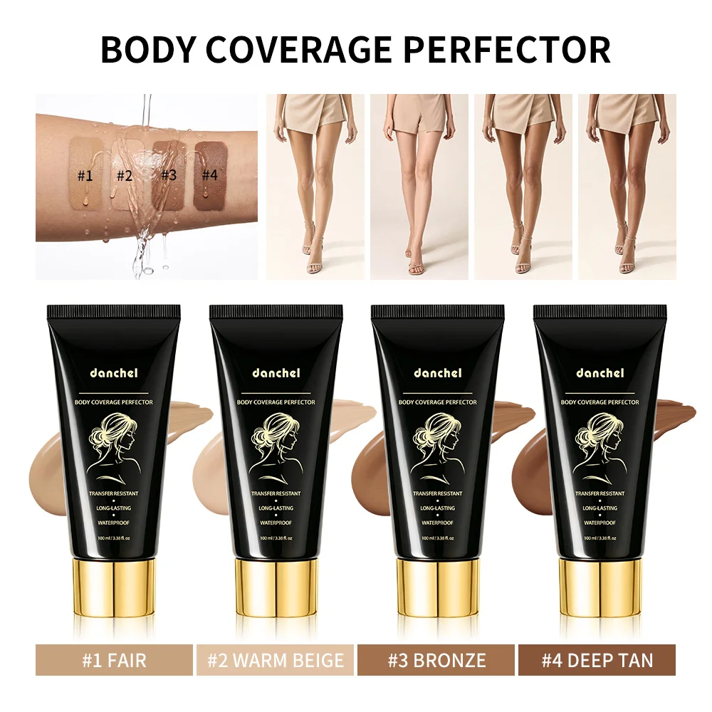 Waterproof Body Concealer Cover Tattoos Scars Stretch Marks Transfer Resistant Lightweight Radiant Long Wear