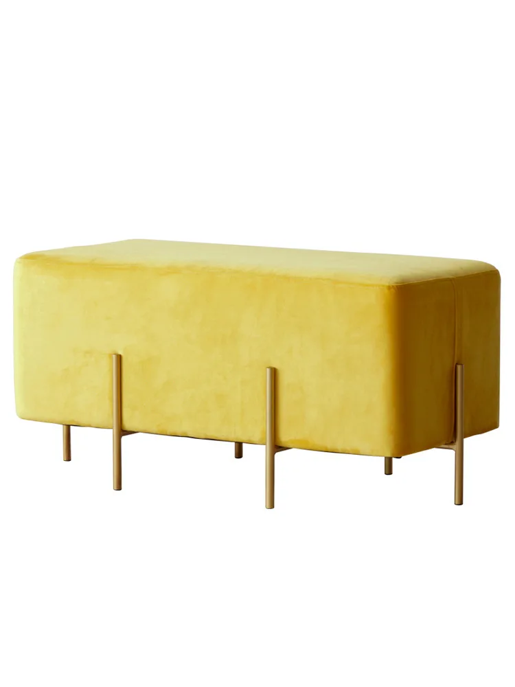 Light luxury flannel sofa pier living room entrance mini shoe change stool fashion small tail stool