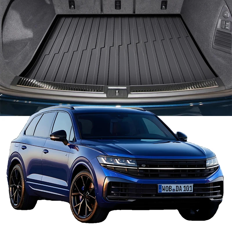 

Upgrade TPE Car Rear Trunk Mats Storage Pads Cargo Tray Dustproof Waterproof Protecion Cushion For Volkswagen Touareg 2011-2024