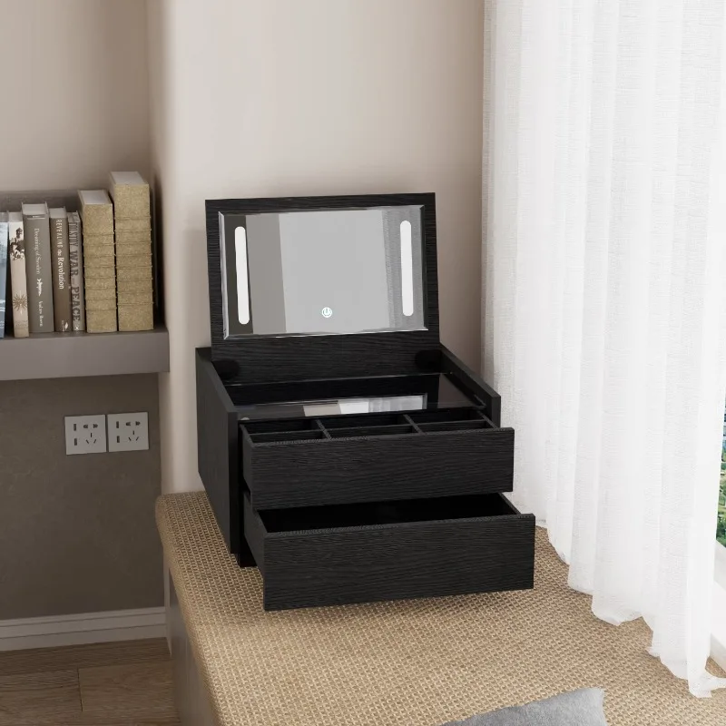 Home Balcony solid wood dressing table integrated bay window cabinet locker renovation coffee table master bedroom window sill c