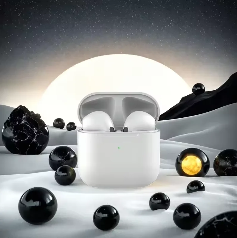 Original Pro4 TWS Bluetooth Earphones 9D Stereo Wireless Headphone In-Ear HiFi Earpods Hands-Free Headset With Microphone