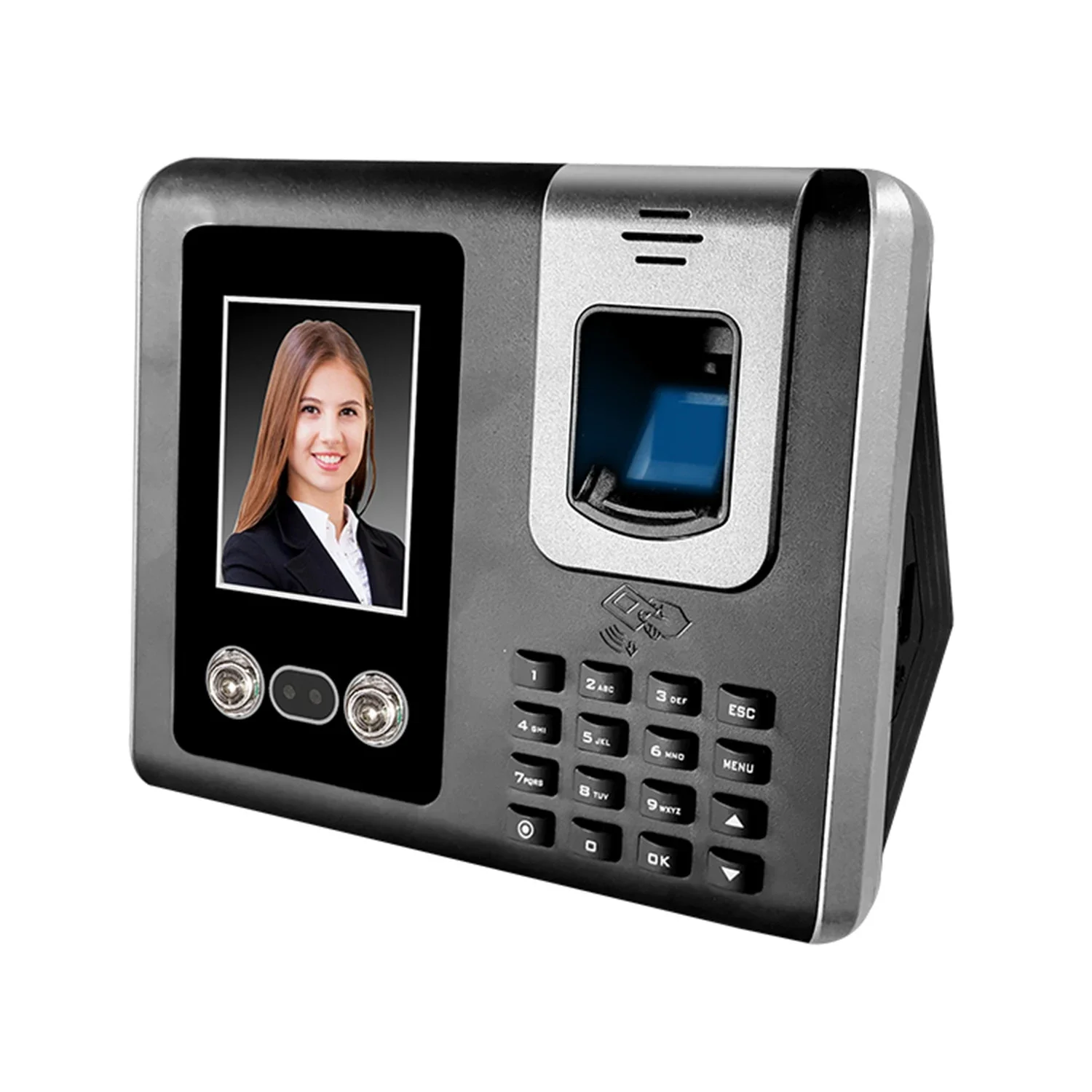 Timmy Fingerprint Time Recording Face Recognition Time Attendance Clock Machine with Backup Battery