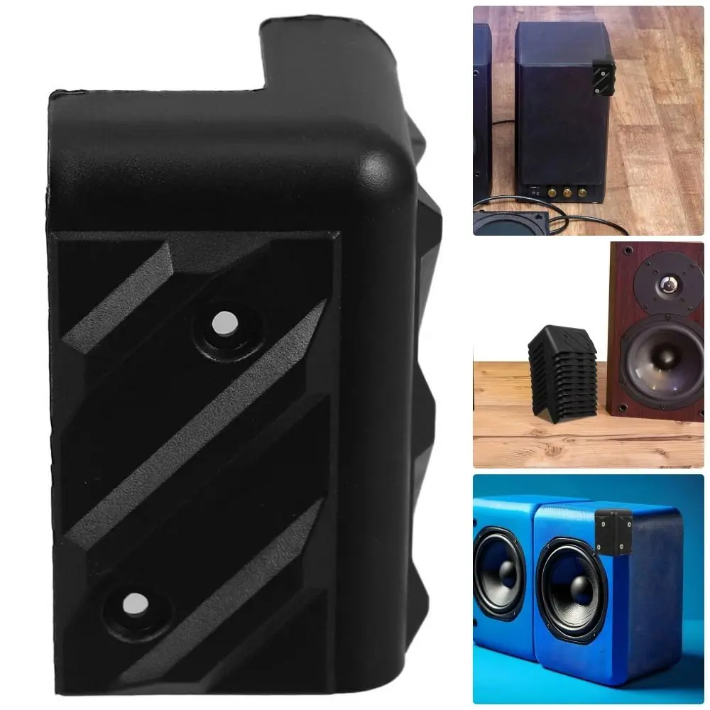 1/4Pcs Plastic Speaker Corners Black Replacement Rounded Corner Protectors Right Angle Protective Wrap