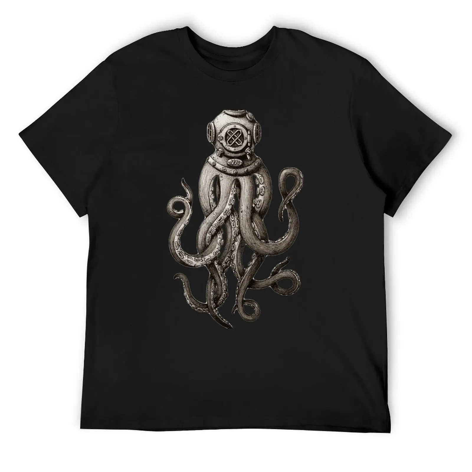 

Strange Vintage SCUBA Diving Octopus Kraken T-Shirt graphic t shirt vintage plain sweat shirts, men