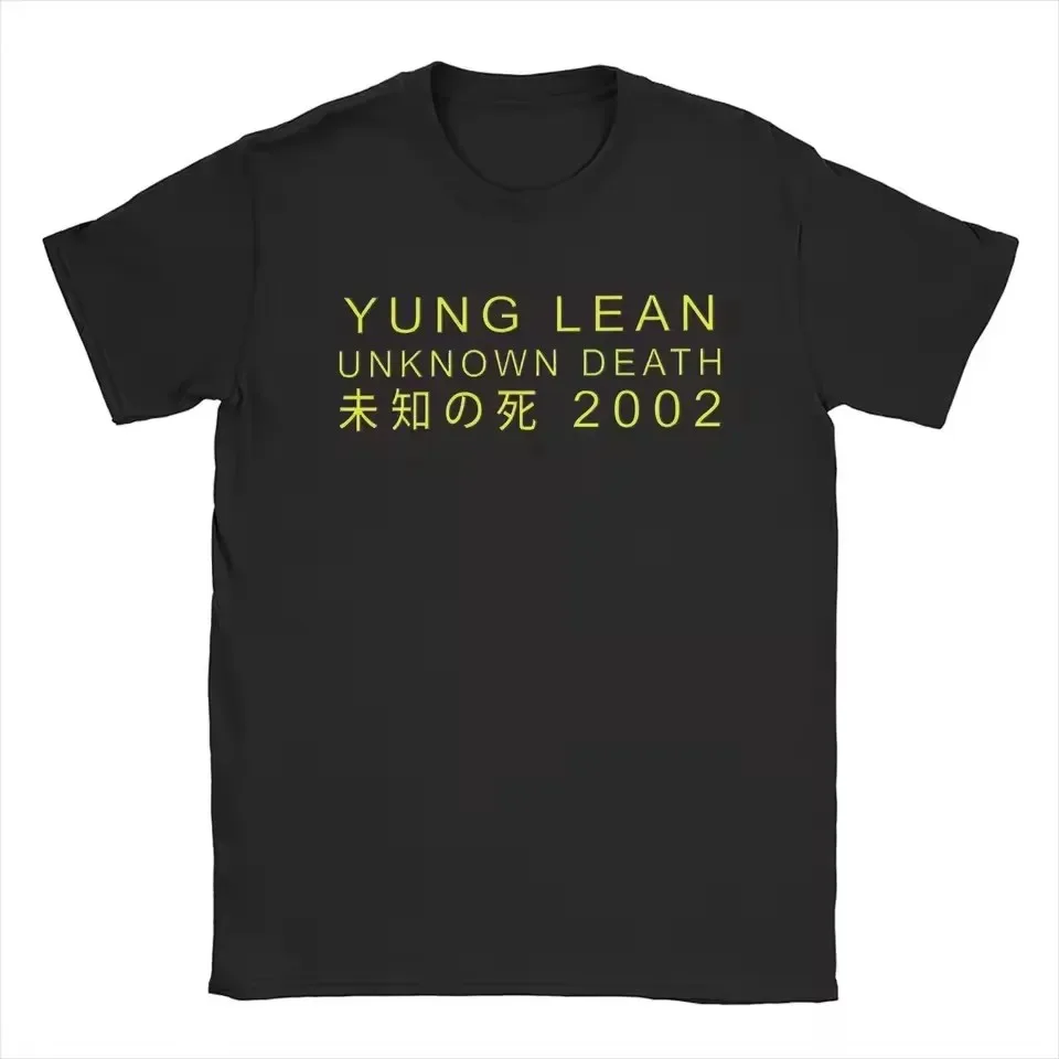 Yung Lean Unknown Death 2002 Album Tour T Shirt Man Fashion Casual Short Sleeve T-shirts Unisex High Quality Tshirt