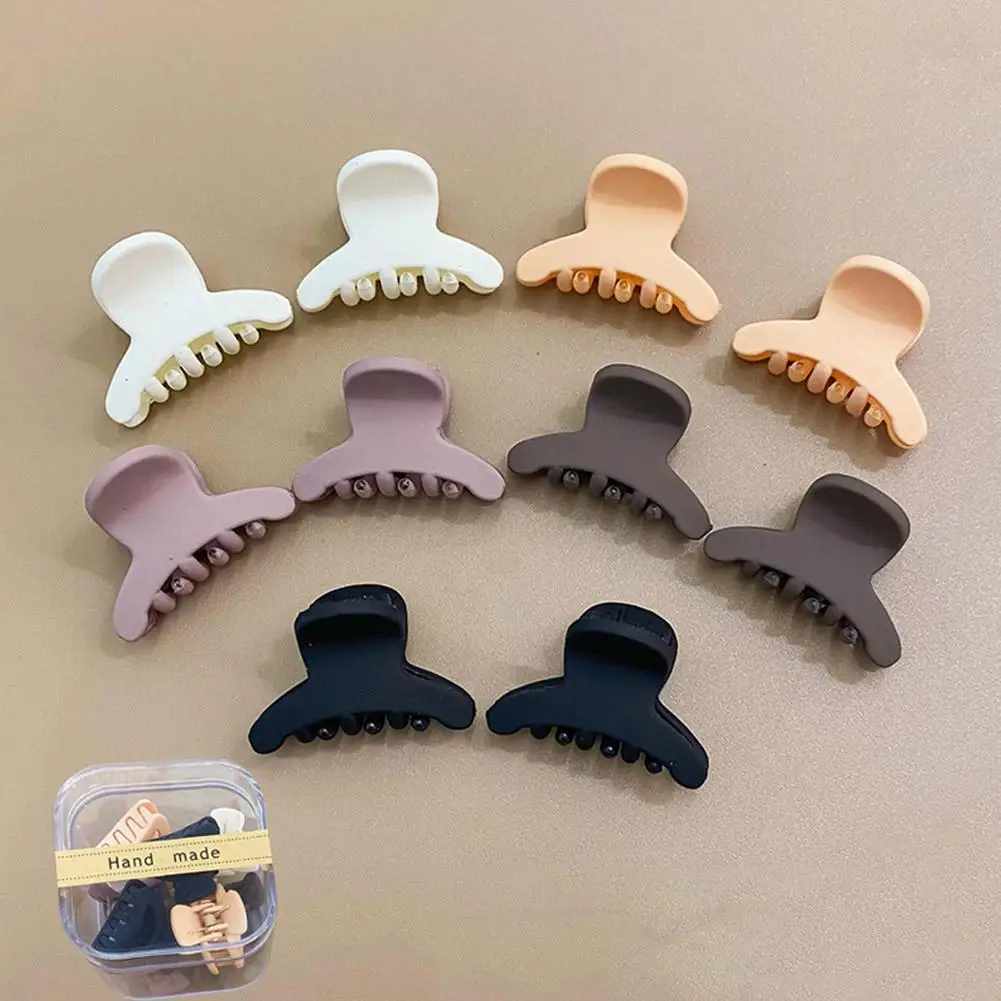 Mini grampo das garras do cabelo para mulheres, meninas do bebê do caranguejo, grampo plástico, presilhas, acessórios pequenos, grampos doces, Headwear, Fashi, Q9A5, 10pcs, grupo