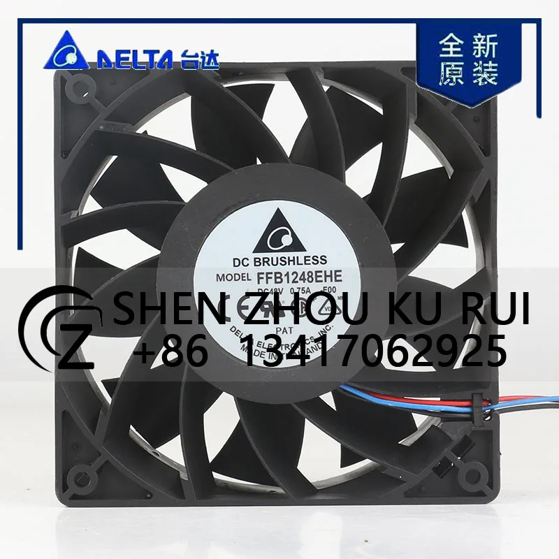 

Delta 12V 24V DC48V 0.75A AC FFB1248EHE-F00 EC 12038 120x120x38MM 12CM inverter Server Axial flow three-wire cabinet cooling fan