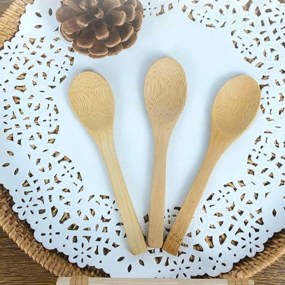 Bamboo Spoon Honey Tea Spoon Bamboo Honey Teaspoon Tableware Condiment Tool For Jam Salt Sugar Ice Cream Kitchen Utensils 1pcs