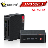 Beelink Mini PC SER5 Pro AMD Ryzen7 5825U 5850U DDR4 16G RAM 500G M.2 NVME SSD WiFi6 Type-C Gaming Mini Desktop Computer 5800H
