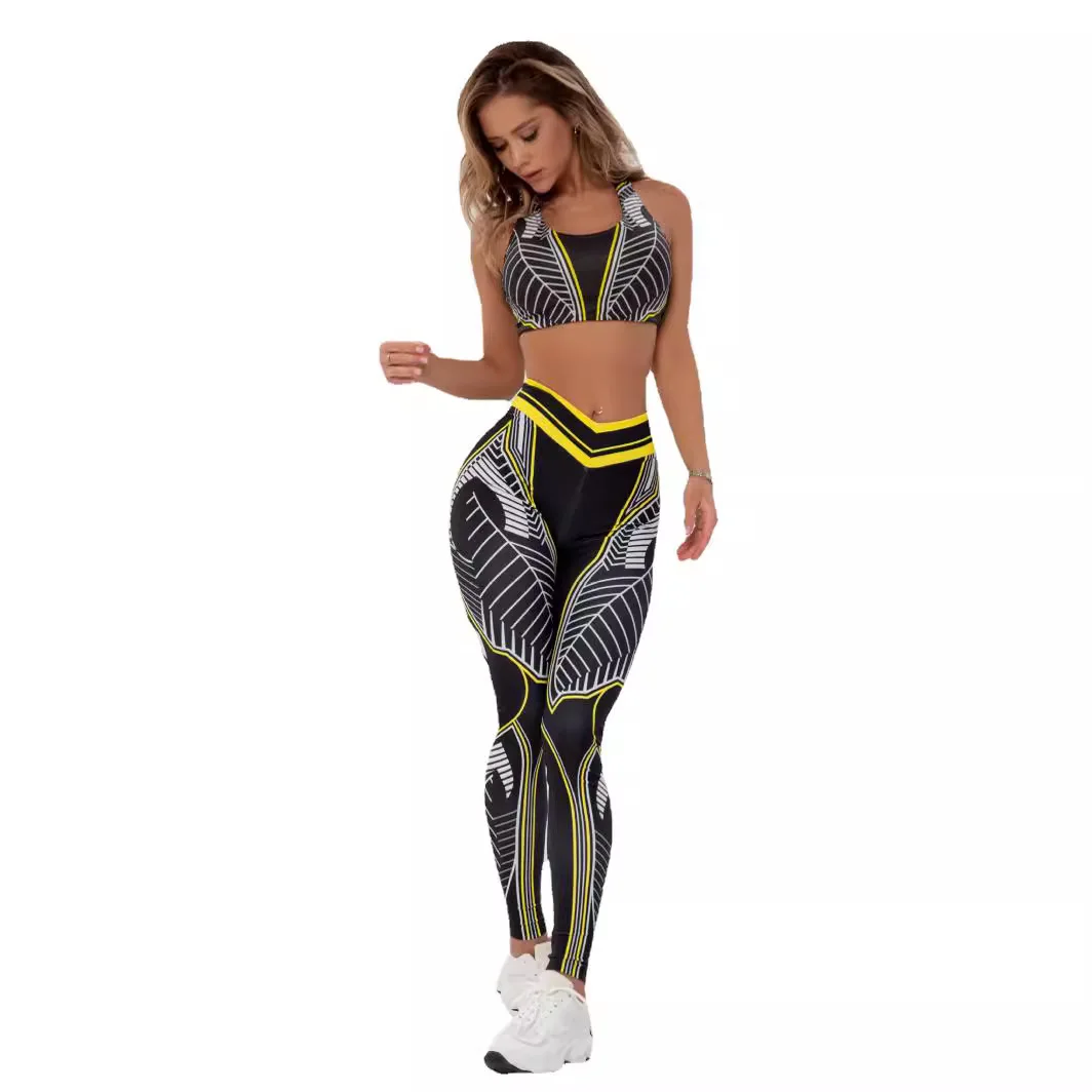 New Sports Printed Yoga Leggings Hip Lift High Waist Colorful Leggings Women Running Gym Work Out Pants