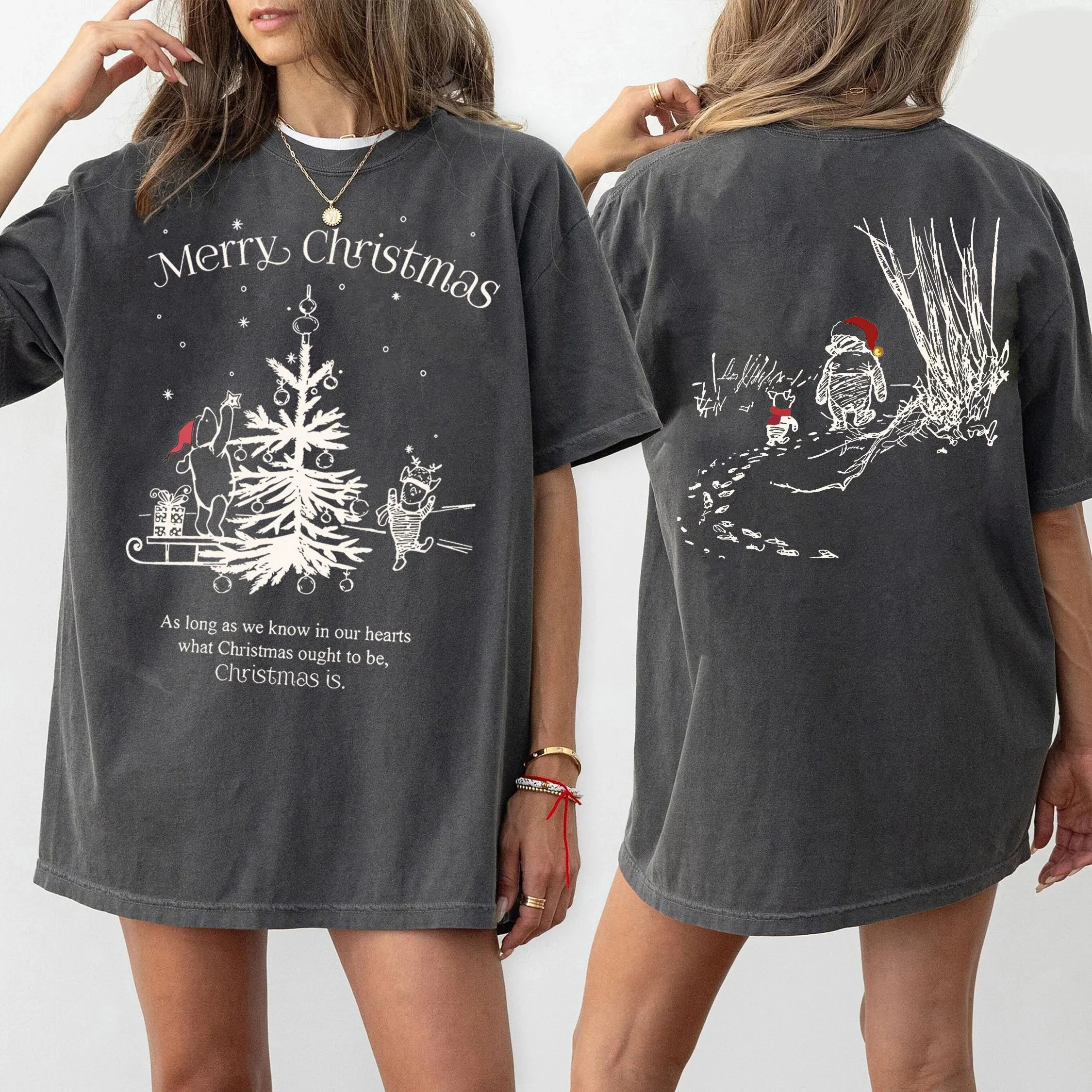 

Winnie The Pooh Merry Christmas Shirts Christmas Pooh Bear Shirt Disneyland Christmas Disney Christmas T-Shirt