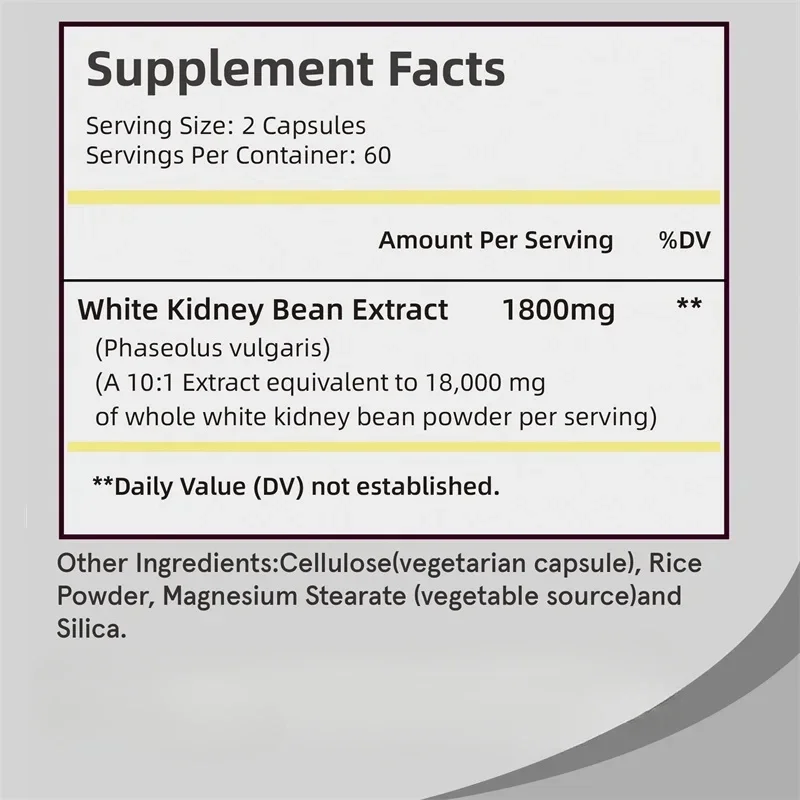 White Kidney Bean - Promotes Energy Production, Appetite Suppressant, Boost Metabolism, Weight Management