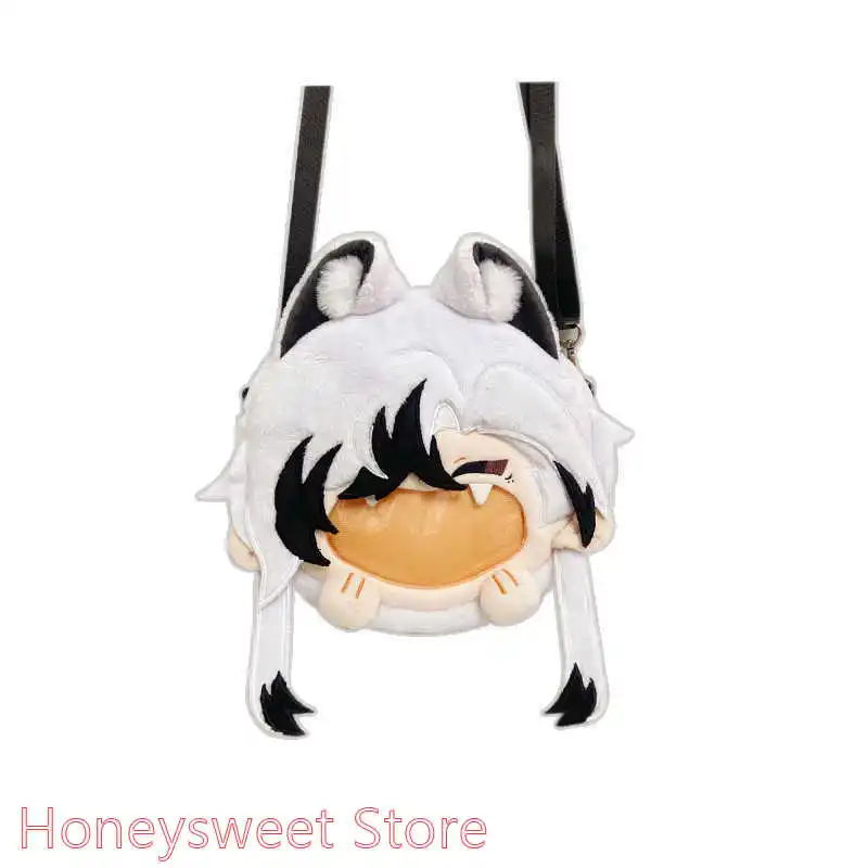 Anime Boothill Honkai: Star Rail Cosplay Transparent Zipper Big Mouth itabag Plush Doll Backpack Messenger Bags Shoulder Bag