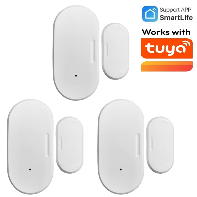 Door And Window Magnetic Sensor Close Detector Smart Home Security Alarm Burglar Door Sensor Work With Alexa Smart Home Alexa