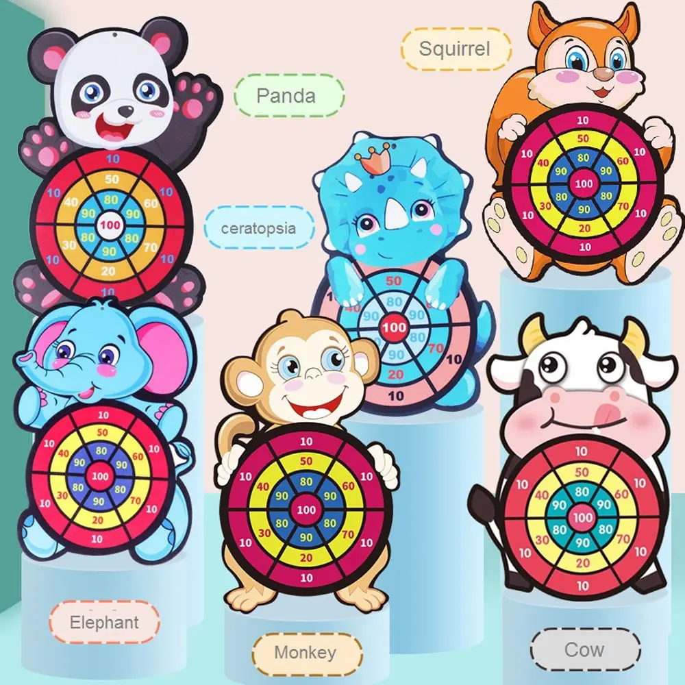 Funny Indoor Throw Dartboard Outdoor Educational Boys Girls Dart Board Game Sticky Ball Toys Target Sports Game  Gift