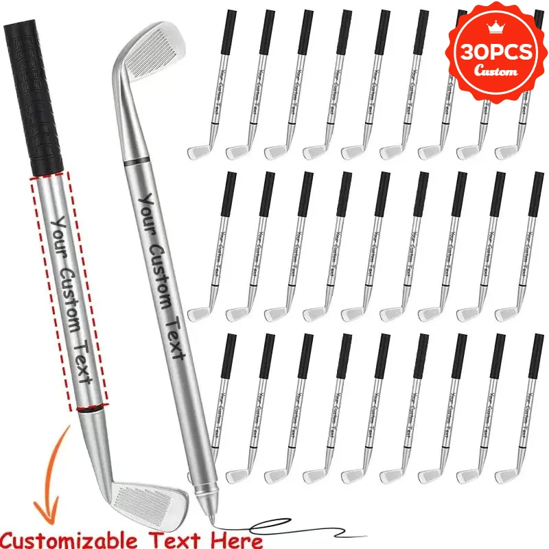 30PCS Golf-Themed Ballpoint Pens Customizable with Non-Slip Grip for Golf Lovers Office Supplies Party Favors for Guests