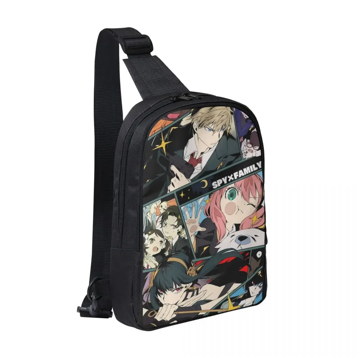 Anime Spy Family Anya Crossbody Sling Backpack Shoulder Sling Chest Bag Adjustable Travel Hiking Daypack Outdoor for Women & Men