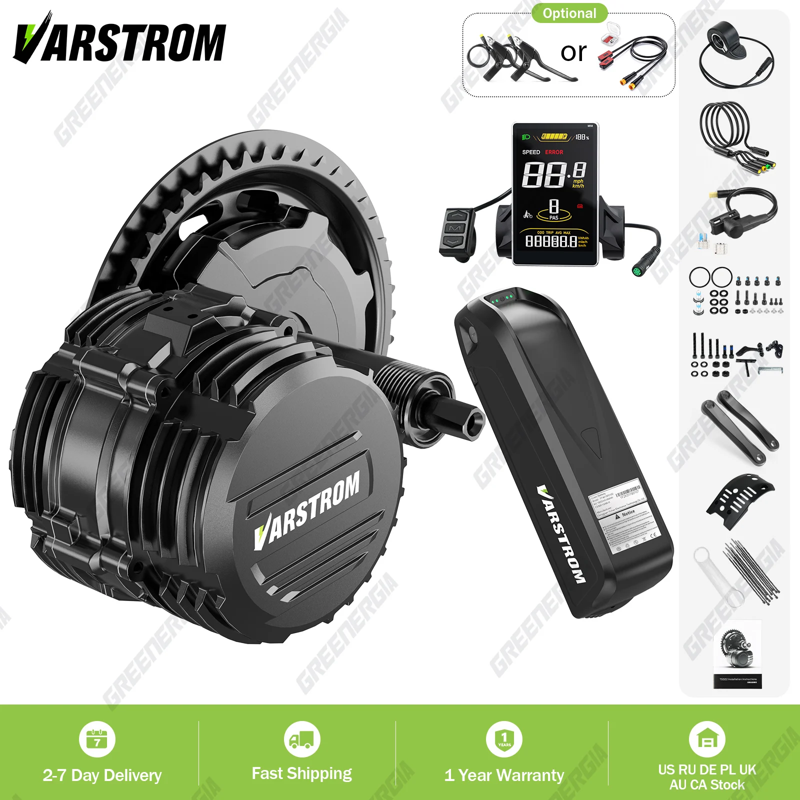 AliExpress varstrom Varstrom Tongsheng TSDZ16 TSDZ8 TSDZ2B Mid Motor Kits Ebike 48V 500W 750W 1000W Bicycle Central Torque Sensor 13Ah 20Ah Battery