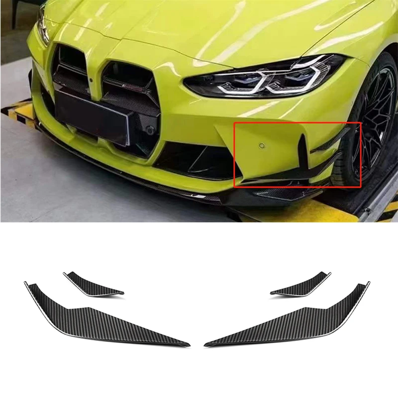 

Dry carbon fiber VS Style front Side Canards for BMW M3 4-door/M4 G82 G83 2-door 2021+ G80 G82 G83 carbon fiber car Side Canards