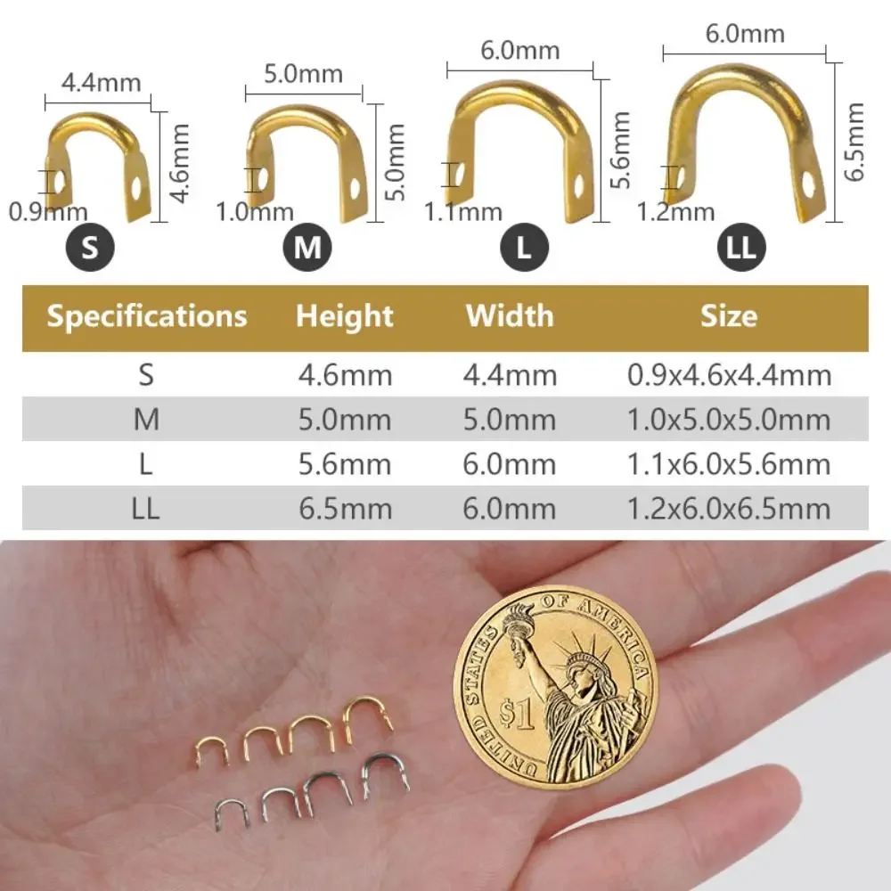 High Quality 4 Size Easy-Spin Clevises Easy Spin Brass U-Shaped Fishing Lures Accessories Durable Sliver/Gold Fishing Spinner image 5