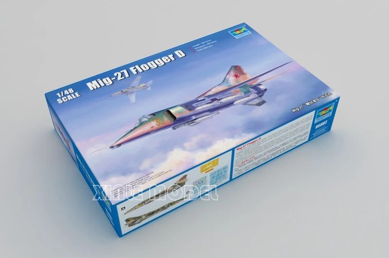 Trumpeter Kit de modelo de avión ensamblado de plástico 05802 MiG-27 Flogger D Fighter 1/48