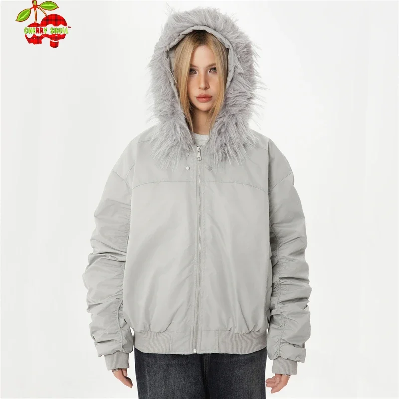 Women's Winter Down Jacket with Hood Female Winter 2024 Lightweight Padded Women Short Down Padding Jacket with Fur for Women