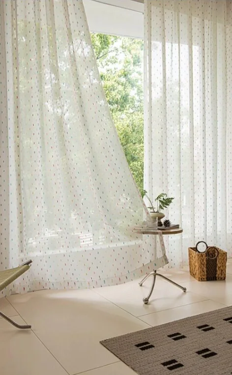 Nuevas Cortinas de Hilo Blanco Bordado con Diseño de Arcoíris de Caramelo Dopamina, Estilo Fresco y Pequeño, para Sala de Estar y Dormitorio