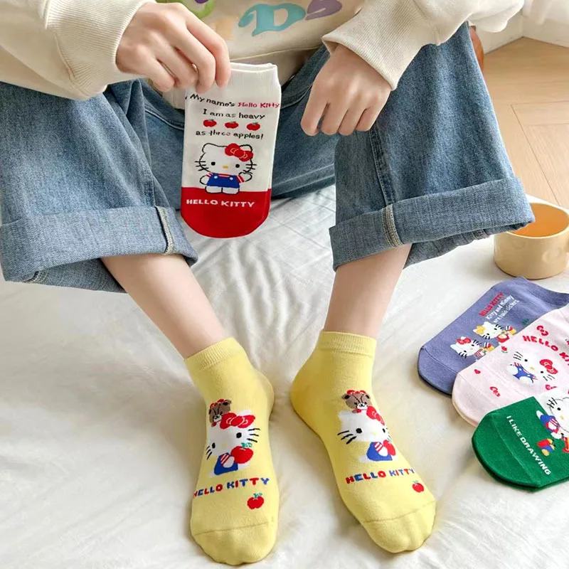 Women Cartoon Cute Socks Non Slip Warm Comfortable Casual All Match