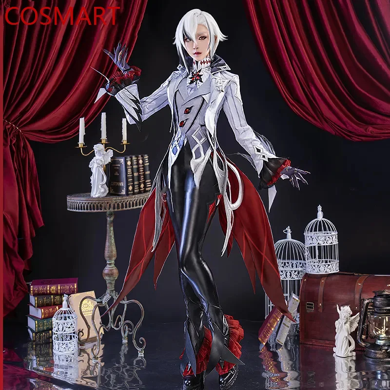 COSMART Genshin Impact Arlecchino The Knave Game Suit Gorgeous Cosplay Costume Halloween Party Role Play Outfit Women S-XXL