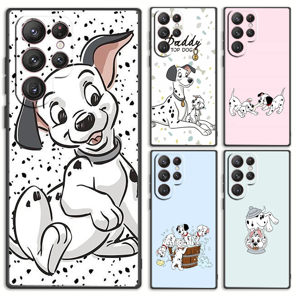 101 Dalmatians Dog Phone Case For Samsung S24 S23 S22 S21 S20 FE S10 S10e Ultra Plus Lite Black Soft Cover