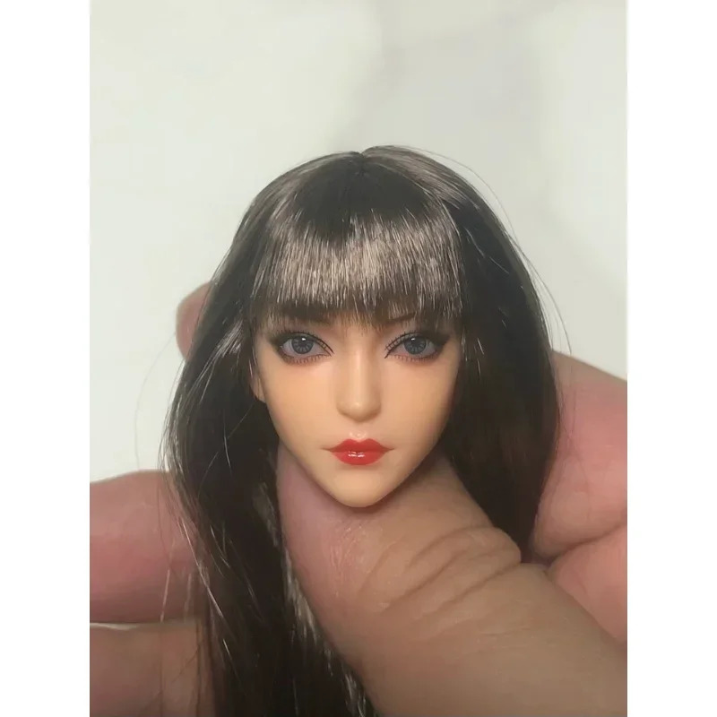 1/6 Asian Beauty Girl Head Played Movable Eyes Xiaofei Head Carving Model for 12