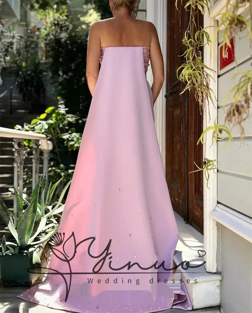 Elegant Party dresses Woman Strapless Long Evening Prom Dresses for Special Occasions Formal Gowns For Dubai 2025