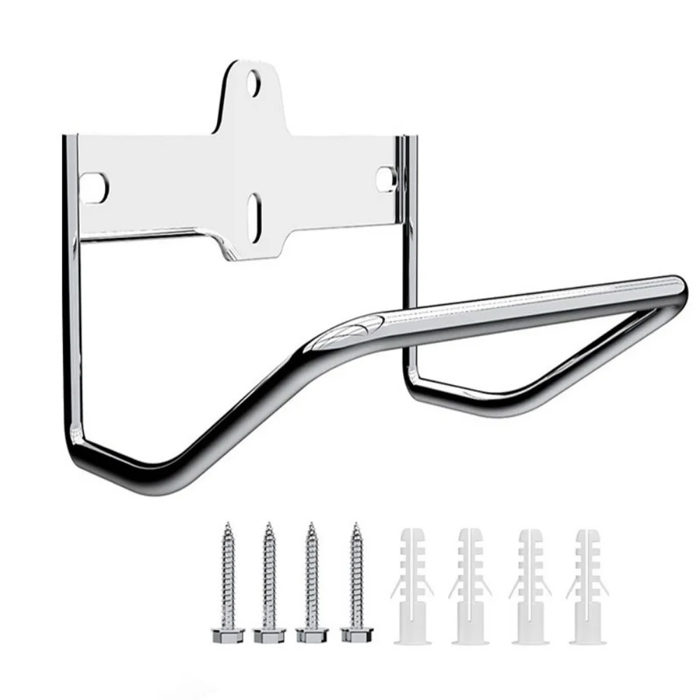 Multi-Purpose Stainless Steel Ladder Rack Hanger Wall Mount Heavy Duty Garage Hooks for Stroller Folding Chair Garden Storage