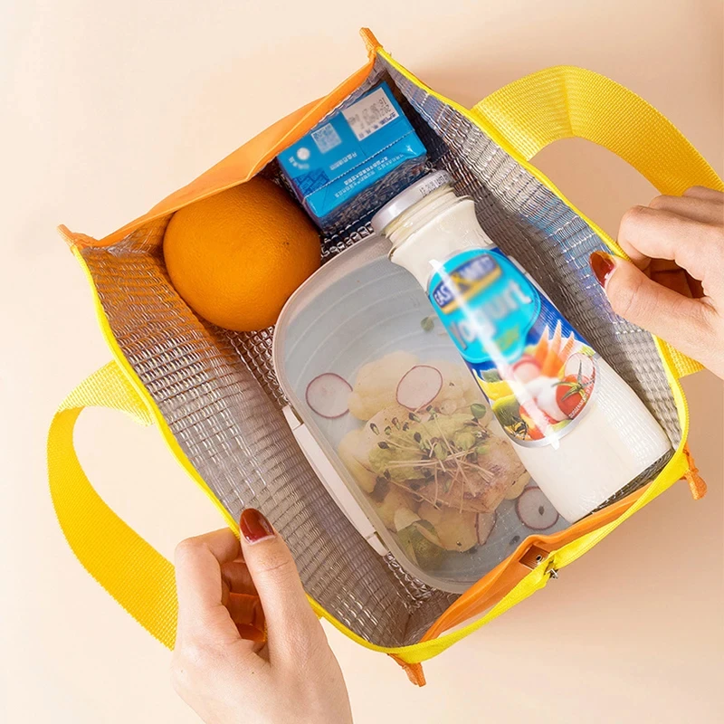 Tragbare Thermo-Lunchbox-Taschen für Damen und Kinder, zur Aufbewahrung von Lebensmitteln, Handtaschen, Reise-Picknick-Beutel, isolierte Kühlbox, Bento-Tasche – Detail 12