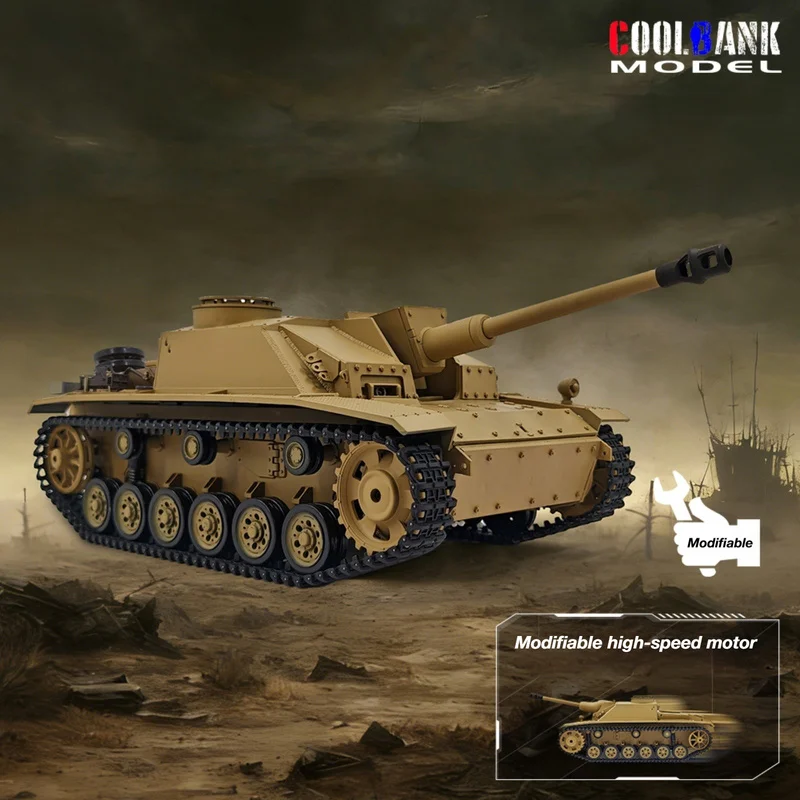 Remote Control Tank Military Simulation Model 3868 -1 Electric Assault Artillery Camouflage Vehicle For Adult Hobby Collection