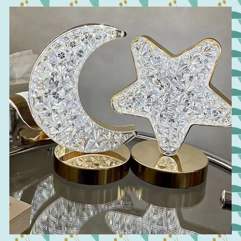 

A71P LED Crystal Light, Diamond Three Color Desk Light, Touch Dimming, Bedside Light, Romantic Diamond USB Durable Easy To Use