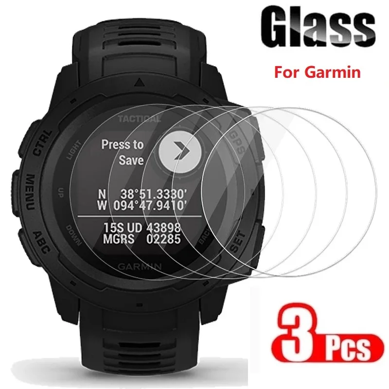 

3 Pcs Protective Glass Film For Garmin Vivomove HR Venu 30MM 36MM 37MM Tempered Glass Round Screen Protector Smart Watch Film