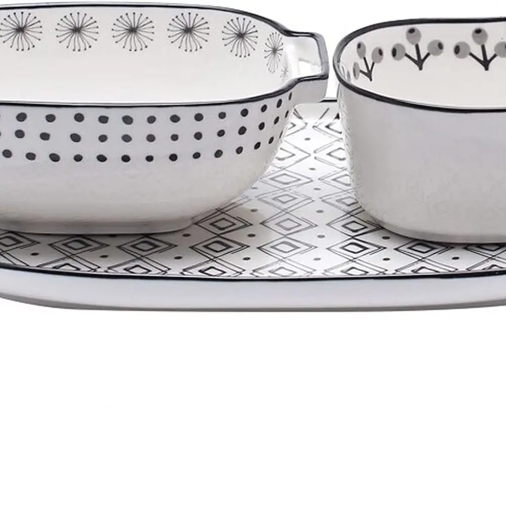 

3-Piece Rectangular Porcelain Bakeware Set - Ceramic Baking Pans for Kitchen, Cakes, Dinners, and Everyday Use