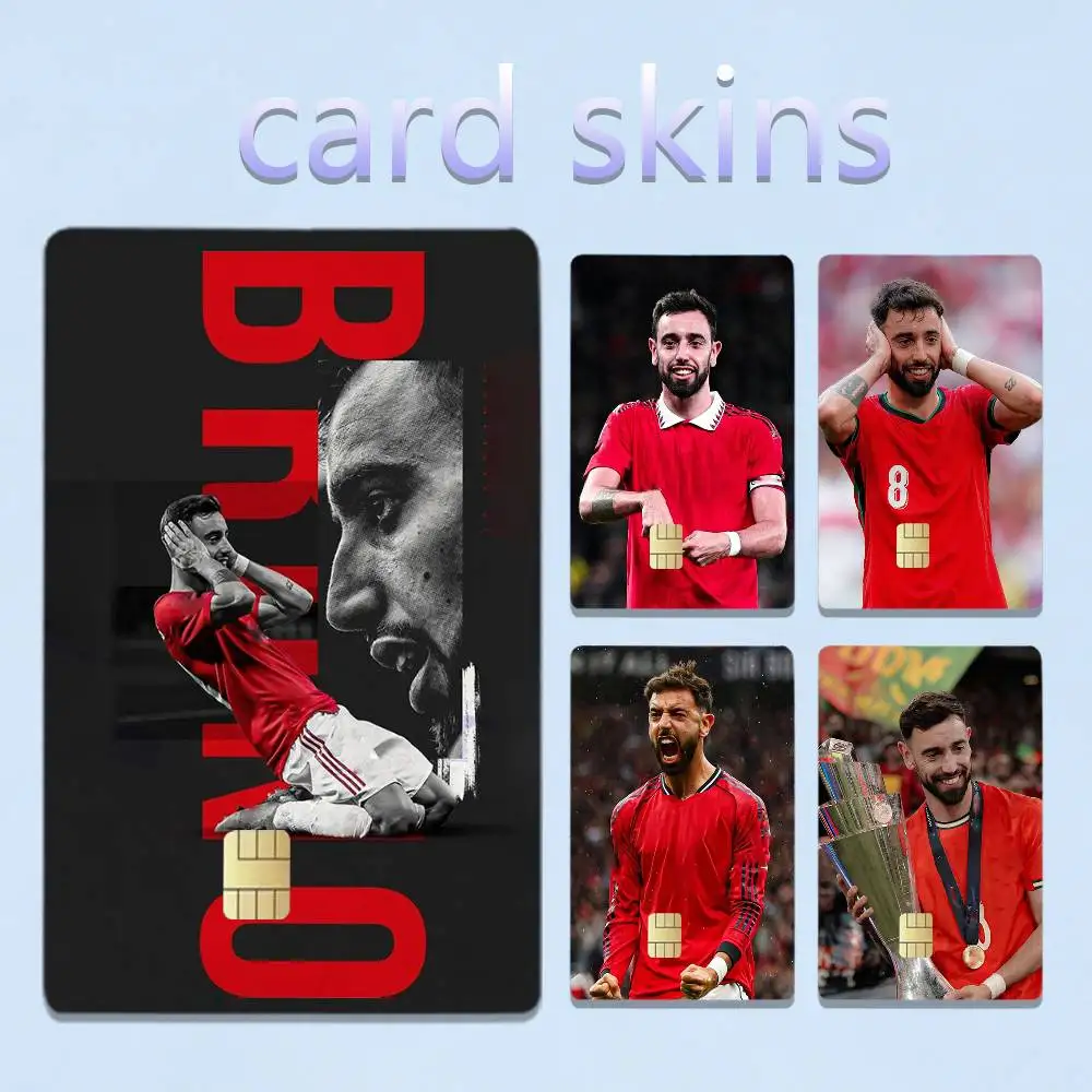 B-Bruno Football F-Fernandes 8 4pcs 1Set Film Skin for Debit Credit Bank Visa Card Decal Cover